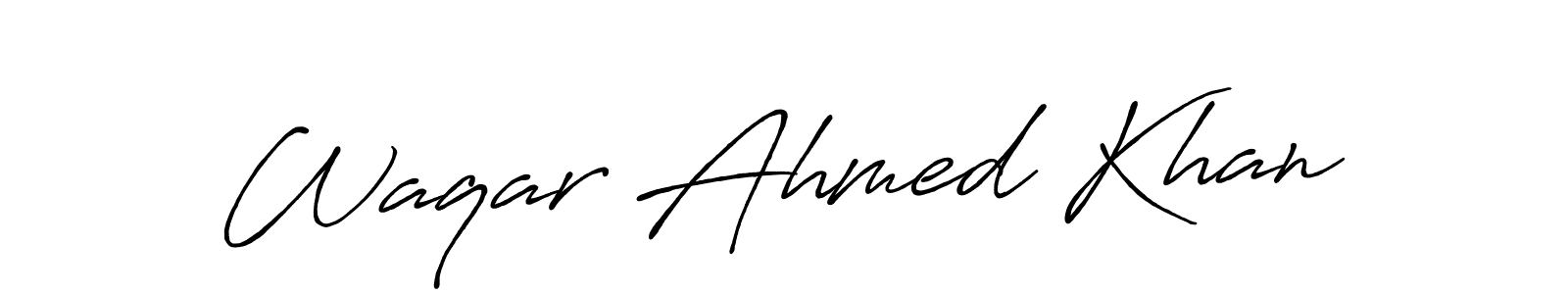 Antro_Vectra_Bolder is a professional signature style that is perfect for those who want to add a touch of class to their signature. It is also a great choice for those who want to make their signature more unique. Get Waqar Ahmed Khan name to fancy signature for free. Waqar Ahmed Khan signature style 7 images and pictures png