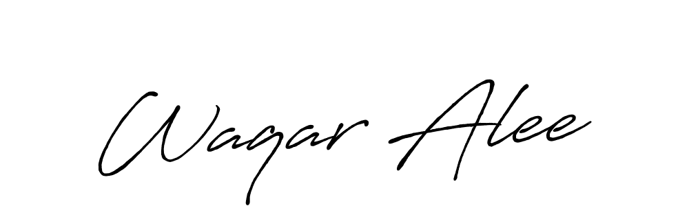 Also we have Waqar Alee name is the best signature style. Create professional handwritten signature collection using Antro_Vectra_Bolder autograph style. Waqar Alee signature style 7 images and pictures png