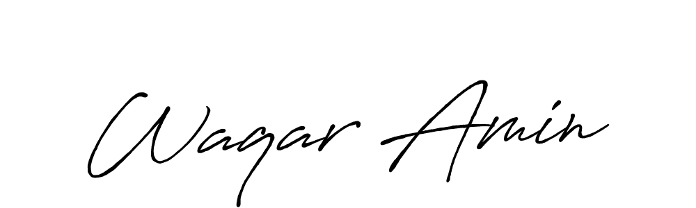 Also we have Waqar Amin name is the best signature style. Create professional handwritten signature collection using Antro_Vectra_Bolder autograph style. Waqar Amin signature style 7 images and pictures png