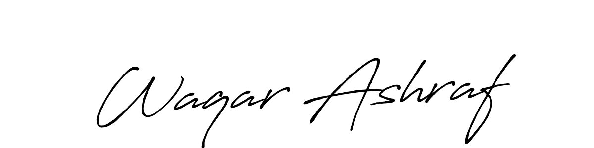 You should practise on your own different ways (Antro_Vectra_Bolder) to write your name (Waqar Ashraf) in signature. don't let someone else do it for you. Waqar Ashraf signature style 7 images and pictures png