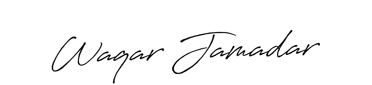 How to Draw Waqar Jamadar signature style? Antro_Vectra_Bolder is a latest design signature styles for name Waqar Jamadar. Waqar Jamadar signature style 7 images and pictures png