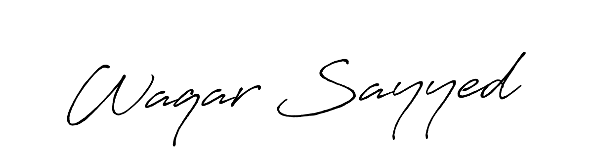 How to make Waqar Sayyed signature? Antro_Vectra_Bolder is a professional autograph style. Create handwritten signature for Waqar Sayyed name. Waqar Sayyed signature style 7 images and pictures png