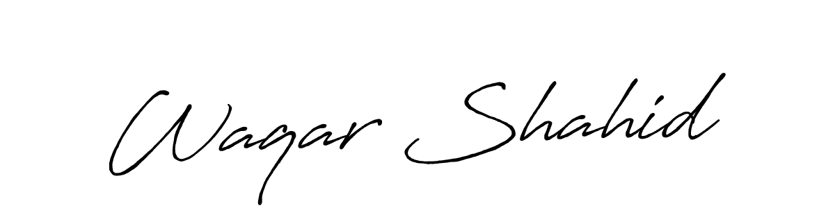 Make a beautiful signature design for name Waqar Shahid. Use this online signature maker to create a handwritten signature for free. Waqar Shahid signature style 7 images and pictures png