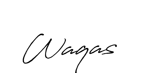 Use a signature maker to create a handwritten signature online. With this signature software, you can design (Antro_Vectra_Bolder) your own signature for name Waqas . Waqas  signature style 7 images and pictures png