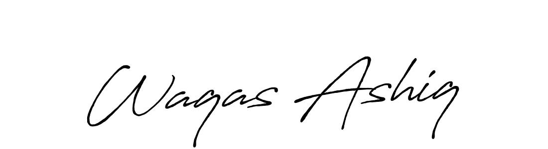 Create a beautiful signature design for name Waqas Ashiq. With this signature (Antro_Vectra_Bolder) fonts, you can make a handwritten signature for free. Waqas Ashiq signature style 7 images and pictures png