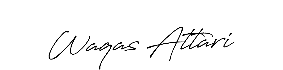 Waqas Attari stylish signature style. Best Handwritten Sign (Antro_Vectra_Bolder) for my name. Handwritten Signature Collection Ideas for my name Waqas Attari. Waqas Attari signature style 7 images and pictures png