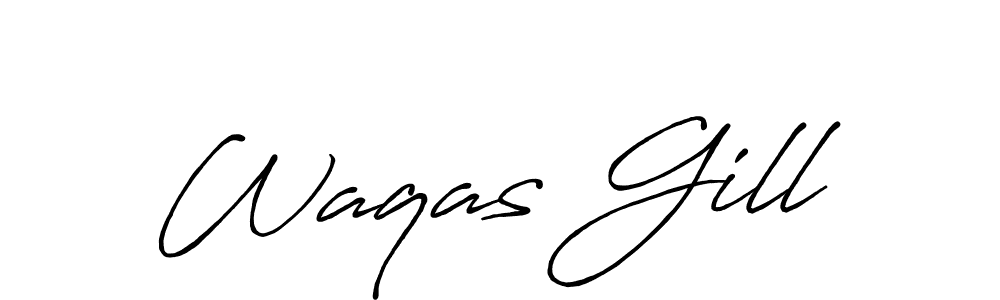 You can use this online signature creator to create a handwritten signature for the name Waqas Gill. This is the best online autograph maker. Waqas Gill signature style 7 images and pictures png