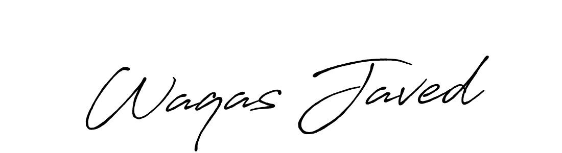 Design your own signature with our free online signature maker. With this signature software, you can create a handwritten (Antro_Vectra_Bolder) signature for name Waqas Javed. Waqas Javed signature style 7 images and pictures png