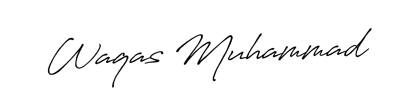 Also we have Waqas Muhammad name is the best signature style. Create professional handwritten signature collection using Antro_Vectra_Bolder autograph style. Waqas Muhammad signature style 7 images and pictures png