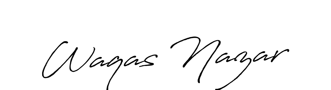 Waqas Nazar stylish signature style. Best Handwritten Sign (Antro_Vectra_Bolder) for my name. Handwritten Signature Collection Ideas for my name Waqas Nazar. Waqas Nazar signature style 7 images and pictures png