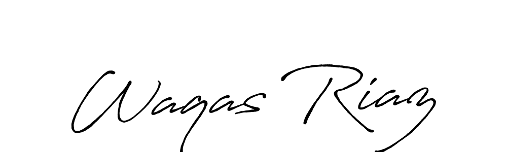 Also we have Waqas Riaz name is the best signature style. Create professional handwritten signature collection using Antro_Vectra_Bolder autograph style. Waqas Riaz signature style 7 images and pictures png