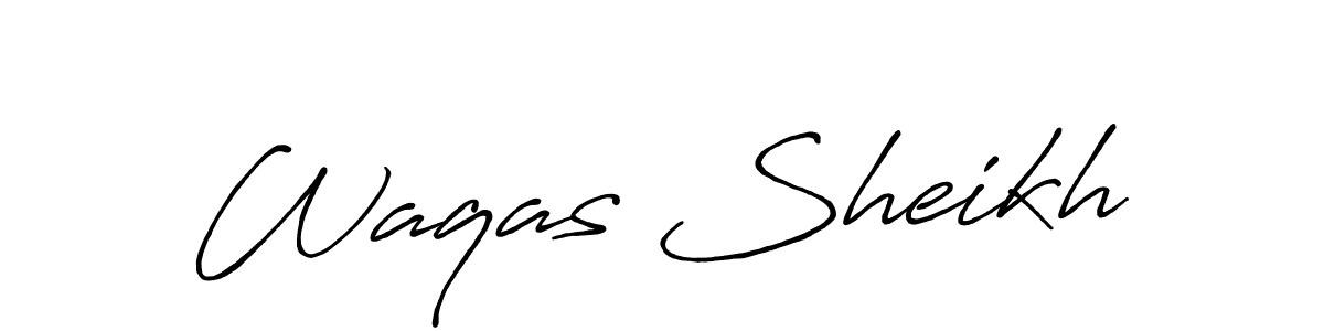 The best way (Antro_Vectra_Bolder) to make a short signature is to pick only two or three words in your name. The name Waqas Sheikh include a total of six letters. For converting this name. Waqas Sheikh signature style 7 images and pictures png