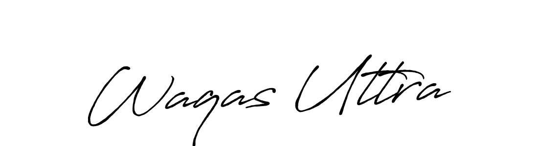 How to make Waqas Uttra signature? Antro_Vectra_Bolder is a professional autograph style. Create handwritten signature for Waqas Uttra name. Waqas Uttra signature style 7 images and pictures png