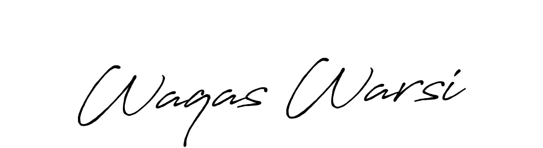 Make a beautiful signature design for name Waqas Warsi. Use this online signature maker to create a handwritten signature for free. Waqas Warsi signature style 7 images and pictures png