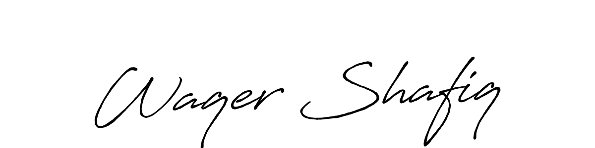 You should practise on your own different ways (Antro_Vectra_Bolder) to write your name (Waqer Shafiq) in signature. don't let someone else do it for you. Waqer Shafiq signature style 7 images and pictures png