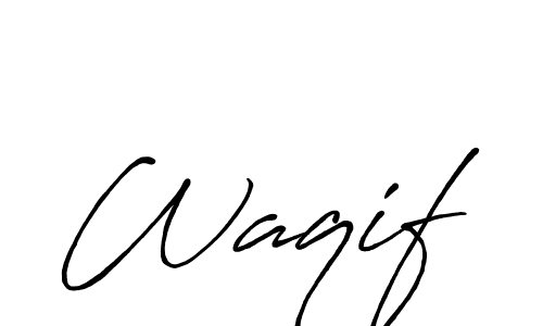 Also we have Waqif name is the best signature style. Create professional handwritten signature collection using Antro_Vectra_Bolder autograph style. Waqif signature style 7 images and pictures png