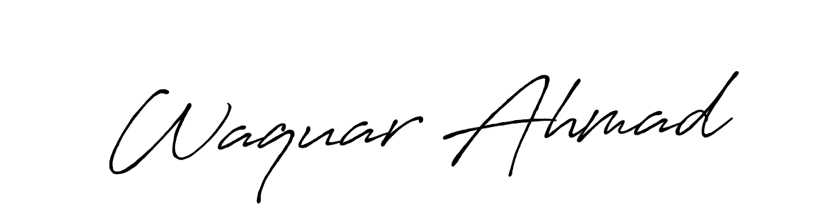 This is the best signature style for the Waquar Ahmad name. Also you like these signature font (Antro_Vectra_Bolder). Mix name signature. Waquar Ahmad signature style 7 images and pictures png