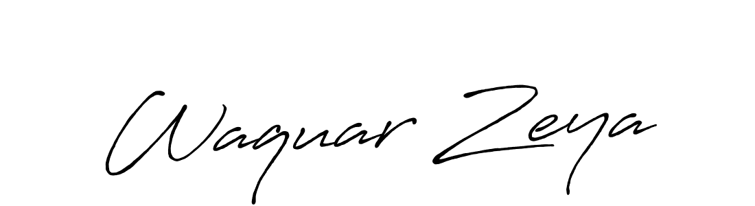 Also we have Waquar Zeya name is the best signature style. Create professional handwritten signature collection using Antro_Vectra_Bolder autograph style. Waquar Zeya signature style 7 images and pictures png