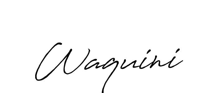 It looks lik you need a new signature style for name Waquini. Design unique handwritten (Antro_Vectra_Bolder) signature with our free signature maker in just a few clicks. Waquini signature style 7 images and pictures png