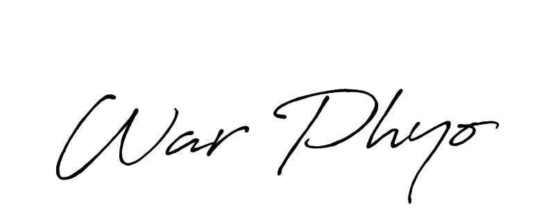 Create a beautiful signature design for name War Phyo. With this signature (Antro_Vectra_Bolder) fonts, you can make a handwritten signature for free. War Phyo signature style 7 images and pictures png