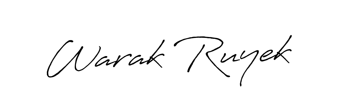 Once you've used our free online signature maker to create your best signature Antro_Vectra_Bolder style, it's time to enjoy all of the benefits that Warak Ruyek name signing documents. Warak Ruyek signature style 7 images and pictures png