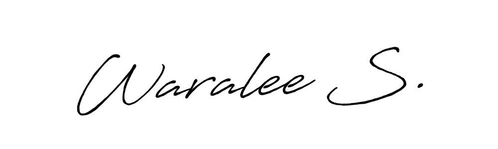 Make a beautiful signature design for name Waralee S.. Use this online signature maker to create a handwritten signature for free. Waralee S. signature style 7 images and pictures png