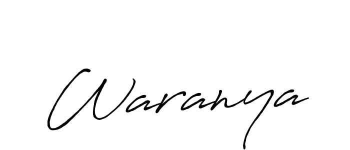 How to make Waranya signature? Antro_Vectra_Bolder is a professional autograph style. Create handwritten signature for Waranya name. Waranya signature style 7 images and pictures png