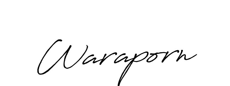 Create a beautiful signature design for name Waraporn. With this signature (Antro_Vectra_Bolder) fonts, you can make a handwritten signature for free. Waraporn signature style 7 images and pictures png