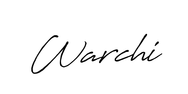 Use a signature maker to create a handwritten signature online. With this signature software, you can design (Antro_Vectra_Bolder) your own signature for name Warchi. Warchi signature style 7 images and pictures png