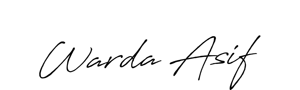 You should practise on your own different ways (Antro_Vectra_Bolder) to write your name (Warda Asif) in signature. don't let someone else do it for you. Warda Asif signature style 7 images and pictures png