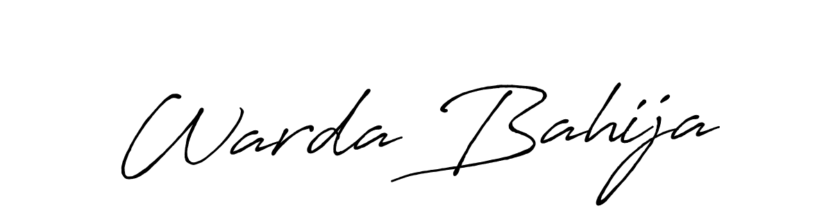 Once you've used our free online signature maker to create your best signature Antro_Vectra_Bolder style, it's time to enjoy all of the benefits that Warda Bahija name signing documents. Warda Bahija signature style 7 images and pictures png