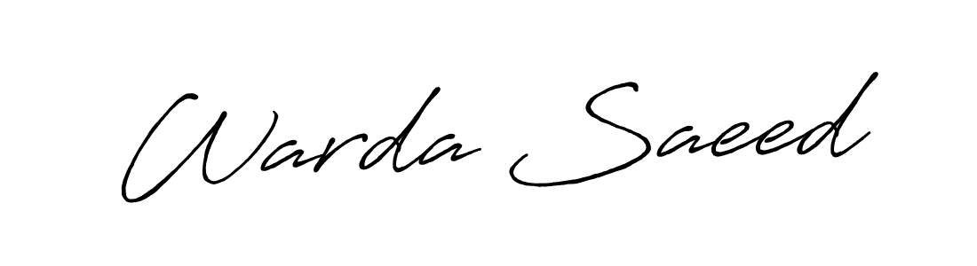 Make a beautiful signature design for name Warda Saeed. Use this online signature maker to create a handwritten signature for free. Warda Saeed signature style 7 images and pictures png