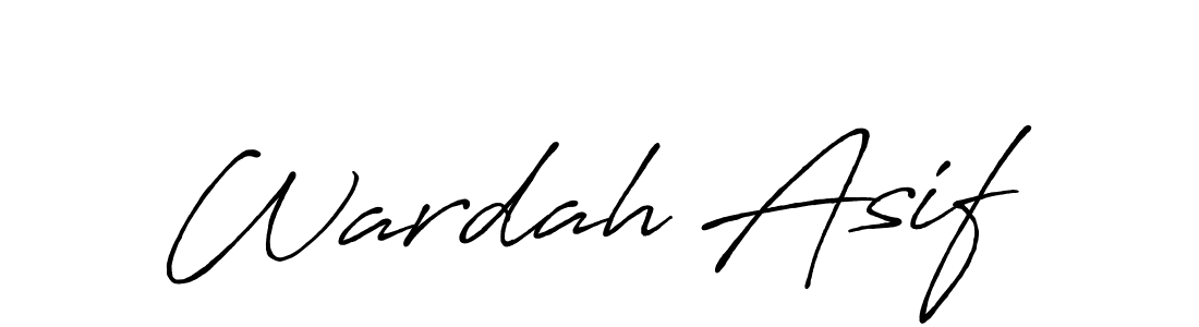 Wardah Asif stylish signature style. Best Handwritten Sign (Antro_Vectra_Bolder) for my name. Handwritten Signature Collection Ideas for my name Wardah Asif. Wardah Asif signature style 7 images and pictures png