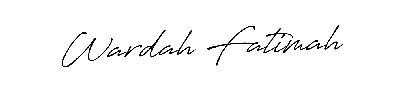 Also You can easily find your signature by using the search form. We will create Wardah Fatimah name handwritten signature images for you free of cost using Antro_Vectra_Bolder sign style. Wardah Fatimah signature style 7 images and pictures png