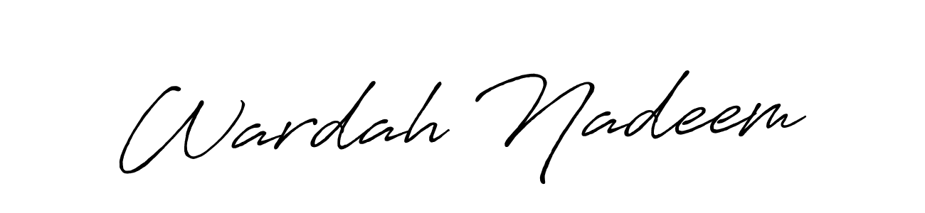 Make a beautiful signature design for name Wardah Nadeem. Use this online signature maker to create a handwritten signature for free. Wardah Nadeem signature style 7 images and pictures png