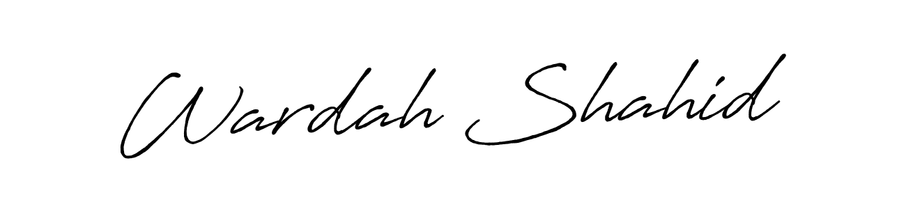 Also we have Wardah Shahid name is the best signature style. Create professional handwritten signature collection using Antro_Vectra_Bolder autograph style. Wardah Shahid signature style 7 images and pictures png