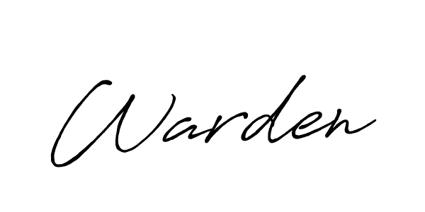 Use a signature maker to create a handwritten signature online. With this signature software, you can design (Antro_Vectra_Bolder) your own signature for name Warden. Warden signature style 7 images and pictures png