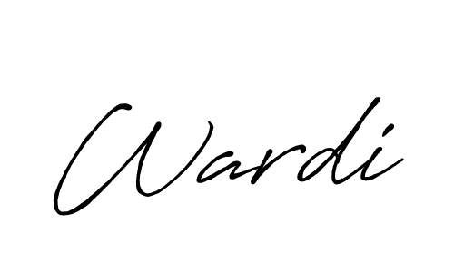 Create a beautiful signature design for name Wardi. With this signature (Antro_Vectra_Bolder) fonts, you can make a handwritten signature for free. Wardi signature style 7 images and pictures png