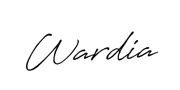 How to make Wardia signature? Antro_Vectra_Bolder is a professional autograph style. Create handwritten signature for Wardia name. Wardia signature style 7 images and pictures png