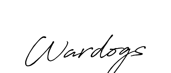 Make a beautiful signature design for name Wardogs. With this signature (Antro_Vectra_Bolder) style, you can create a handwritten signature for free. Wardogs signature style 7 images and pictures png