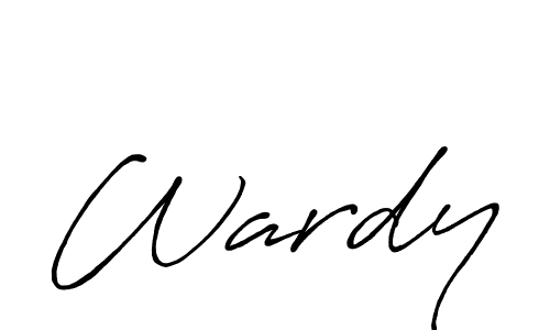 Make a beautiful signature design for name Wardy. With this signature (Antro_Vectra_Bolder) style, you can create a handwritten signature for free. Wardy signature style 7 images and pictures png