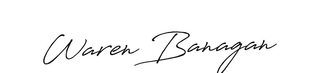 How to make Waren Banagan signature? Antro_Vectra_Bolder is a professional autograph style. Create handwritten signature for Waren Banagan name. Waren Banagan signature style 7 images and pictures png