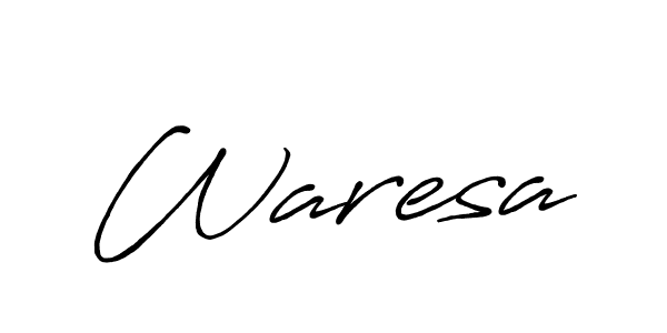 Make a beautiful signature design for name Waresa. With this signature (Antro_Vectra_Bolder) style, you can create a handwritten signature for free. Waresa signature style 7 images and pictures png