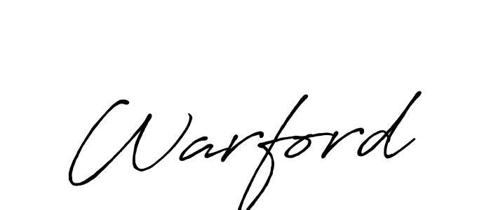 Warford stylish signature style. Best Handwritten Sign (Antro_Vectra_Bolder) for my name. Handwritten Signature Collection Ideas for my name Warford. Warford signature style 7 images and pictures png