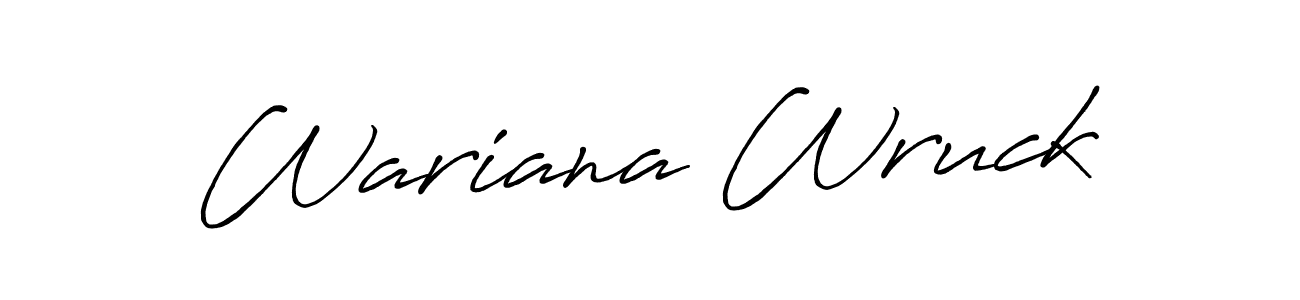 Antro_Vectra_Bolder is a professional signature style that is perfect for those who want to add a touch of class to their signature. It is also a great choice for those who want to make their signature more unique. Get Wariana Wruck name to fancy signature for free. Wariana Wruck signature style 7 images and pictures png