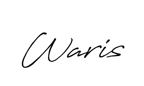 How to make Waris signature? Antro_Vectra_Bolder is a professional autograph style. Create handwritten signature for Waris name. Waris signature style 7 images and pictures png