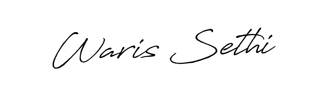 Also You can easily find your signature by using the search form. We will create Waris Sethi name handwritten signature images for you free of cost using Antro_Vectra_Bolder sign style. Waris Sethi signature style 7 images and pictures png
