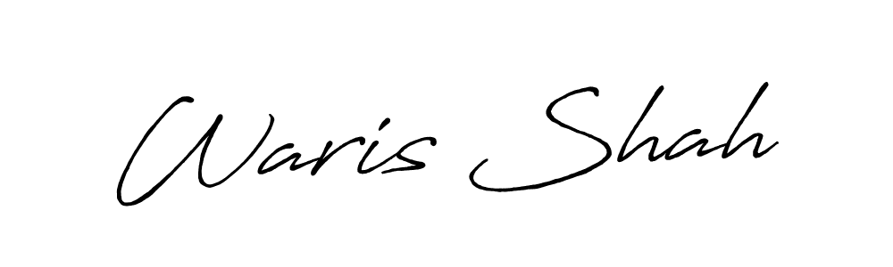 Design your own signature with our free online signature maker. With this signature software, you can create a handwritten (Antro_Vectra_Bolder) signature for name Waris Shah. Waris Shah signature style 7 images and pictures png