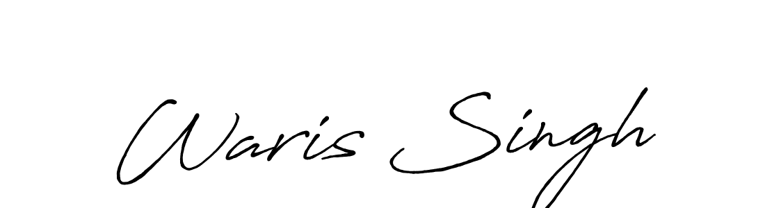 Similarly Antro_Vectra_Bolder is the best handwritten signature design. Signature creator online .You can use it as an online autograph creator for name Waris Singh. Waris Singh signature style 7 images and pictures png
