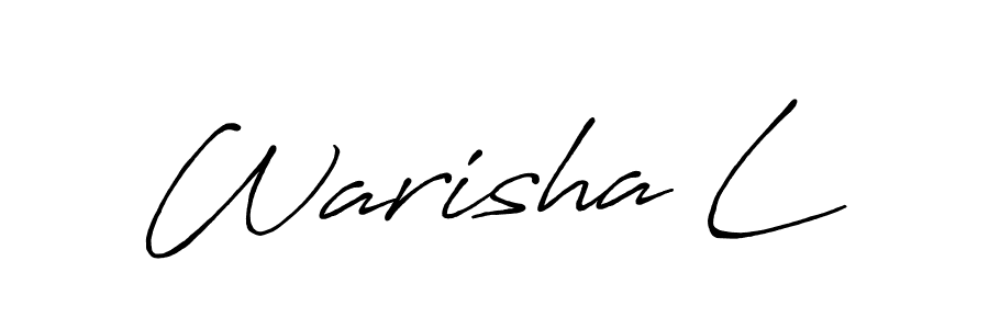 Warisha L stylish signature style. Best Handwritten Sign (Antro_Vectra_Bolder) for my name. Handwritten Signature Collection Ideas for my name Warisha L. Warisha L signature style 7 images and pictures png